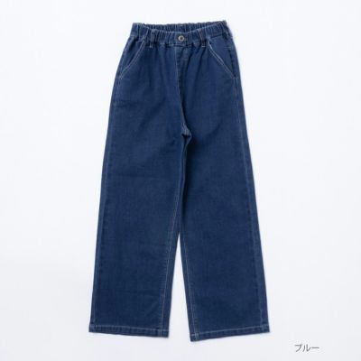 NAVY  デニムワイドパンツ キッズ