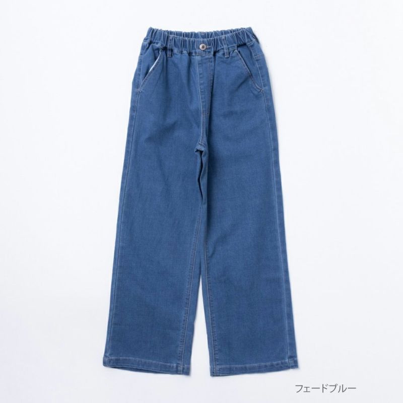NAVY  デニムワイドパンツ キッズ商品画像-2