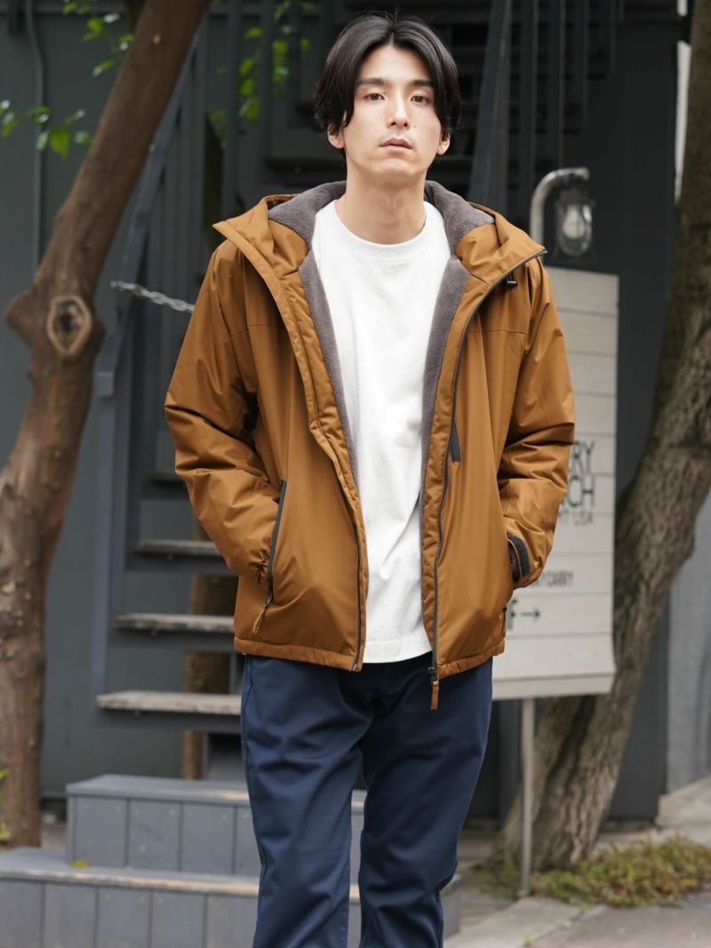NAVY はっ水/防風/ストレッチ/防花粉 オールウェザー裏シャギーフードアウター メンズ商品画像-2