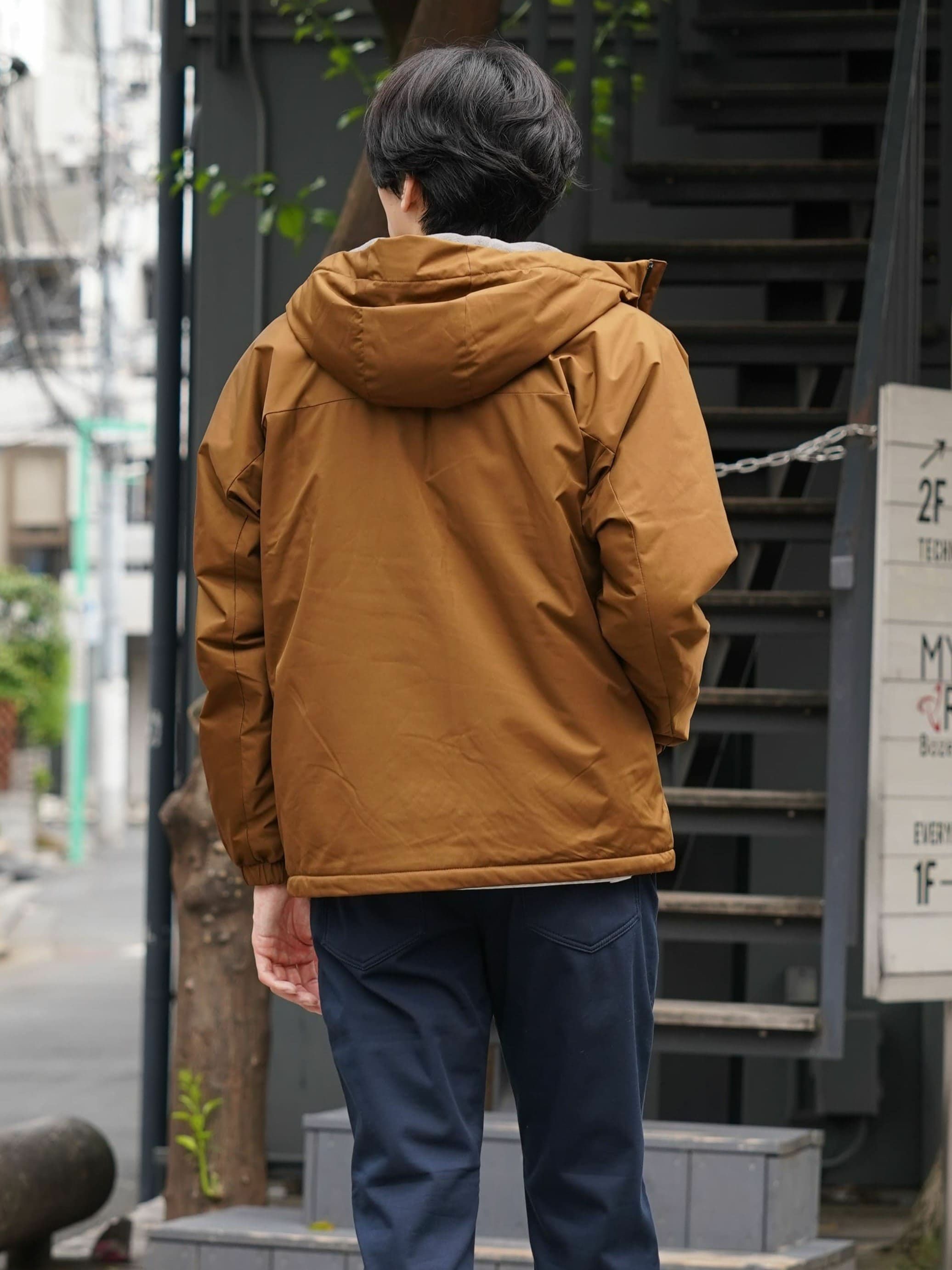 NAVY はっ水/防風/ストレッチ/防花粉 オールウェザー裏シャギーフードアウター メンズ商品サムネイル-4