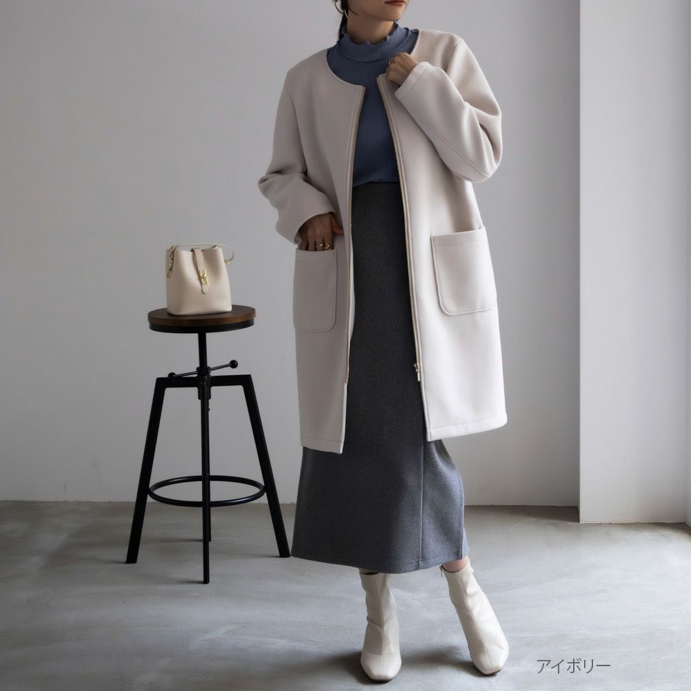 NAVY ダブルフェイス2WAYコート レディース