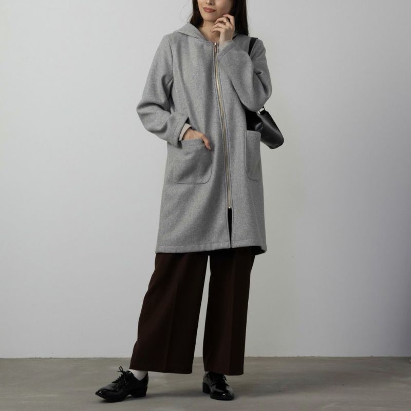 NAVY フード取り外し可 ダブルフェイス2WAYコート レディース商品画像-7