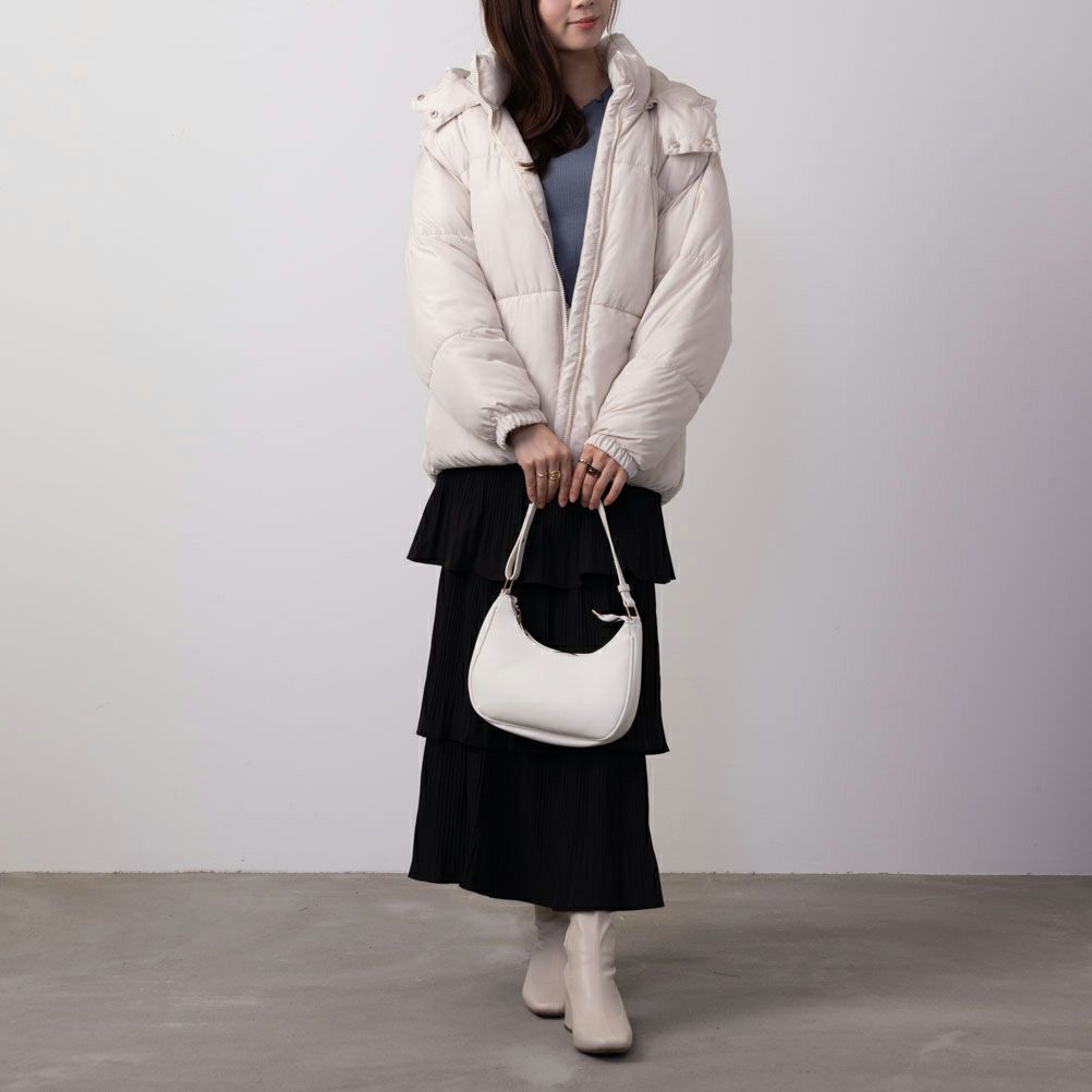 NAVY 2WAY中綿ジャケット レディース