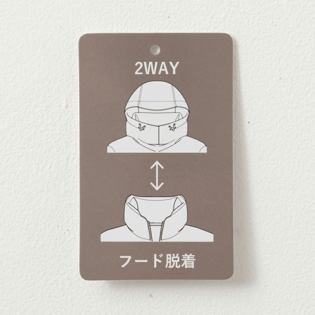 NAVY 2WAY中綿ジャケット レディース