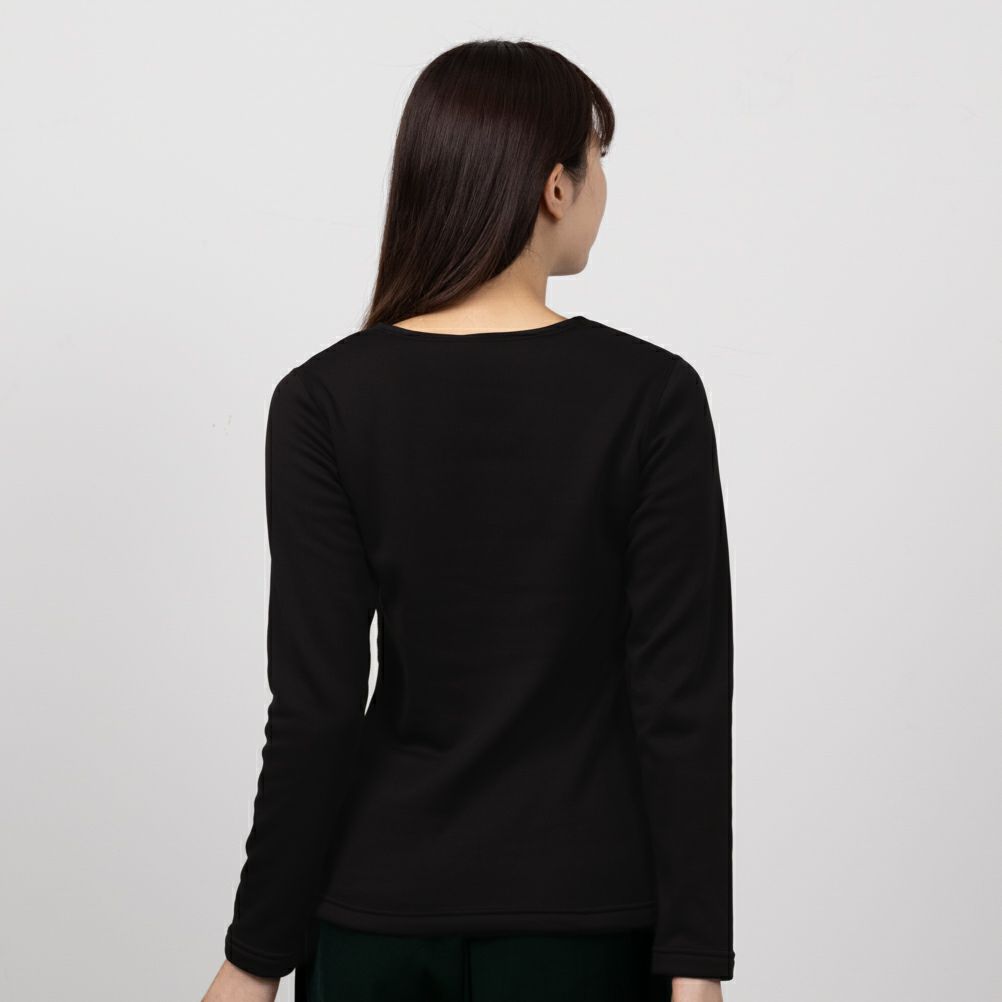 NAVY 温℃ 裏シャギーUネックインナーTシャツ レディース ネコポス 対応商品