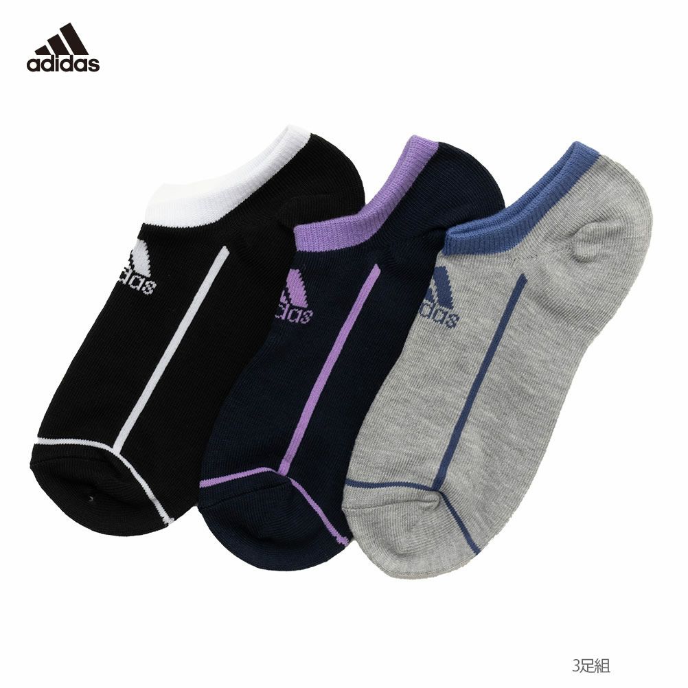 adidas スニーカーソック ロゴ 3足組 キッズ商品サムネイル-1