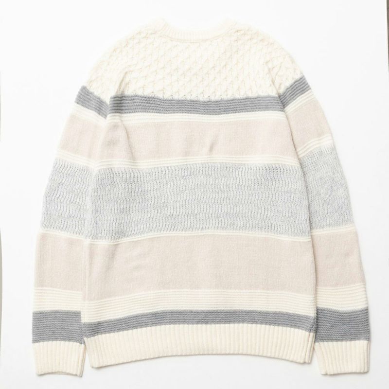 [さらに50%OFF]NAVY  切替ボーダーニット メンズ商品画像-4