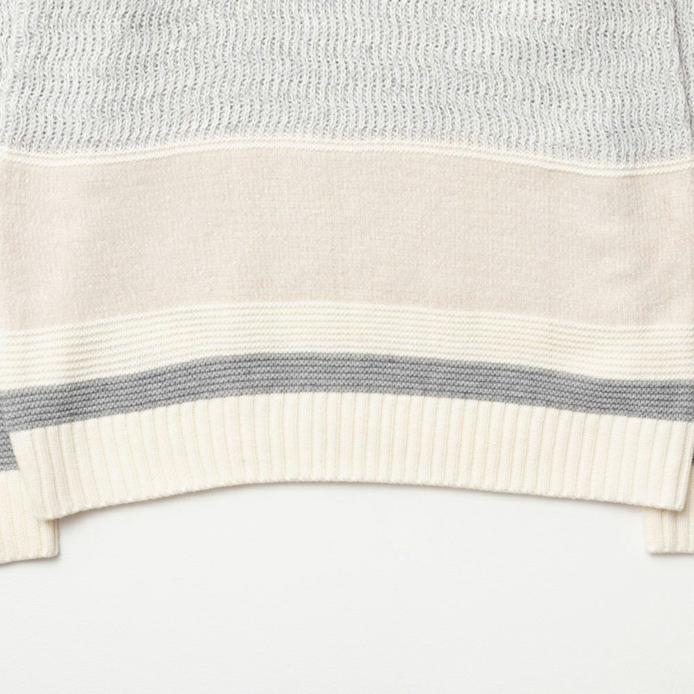 [さらに50%OFF]NAVY  切替ボーダーニット メンズ商品サムネイル-6