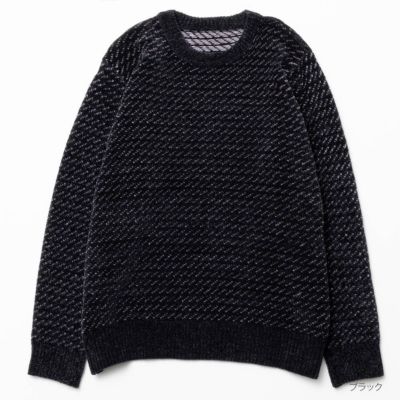 NAVY  バーズアイモールニット メンズ