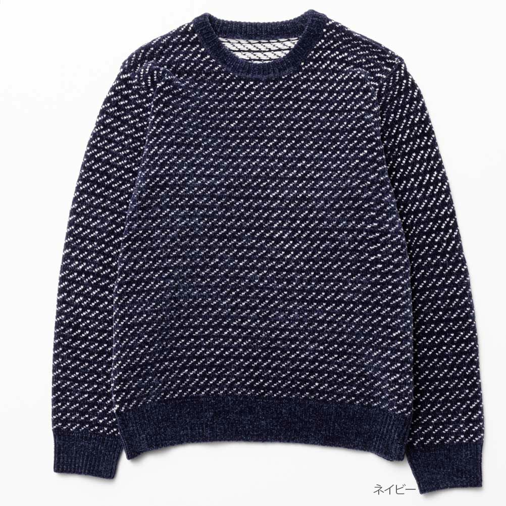 NAVY  バーズアイモールニット メンズ商品サムネイル-3