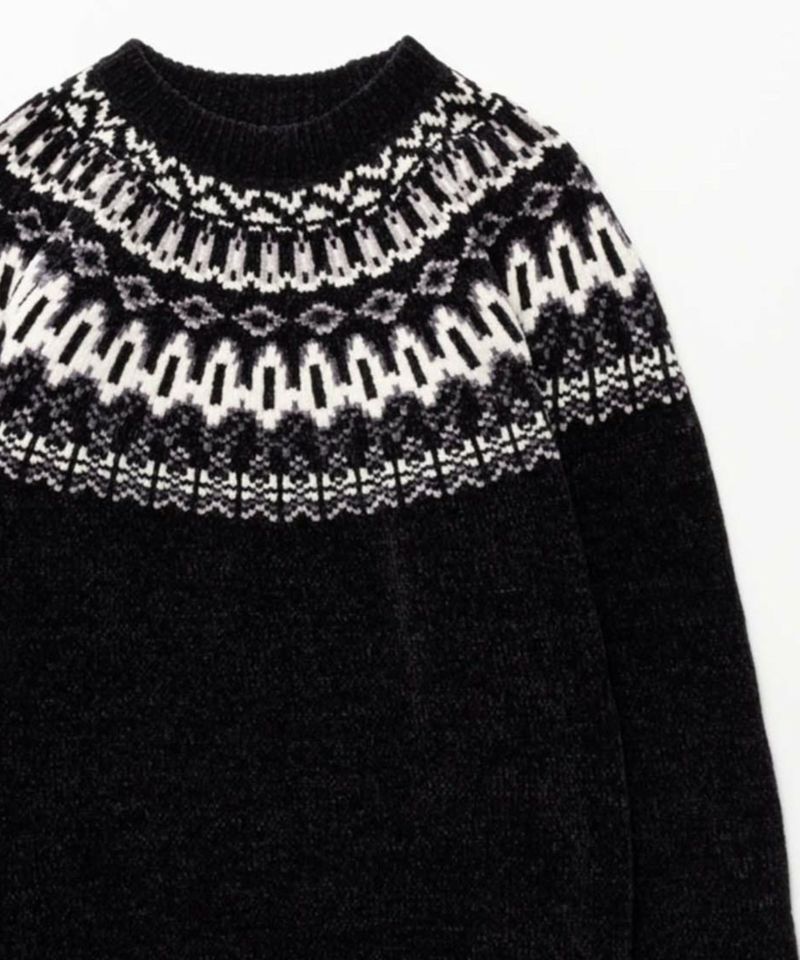 NAVY フェアアイル柄モールニット メンズ商品画像-3