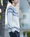 NAVY  フェアアイル柄モールニット メンズ商品サムネイル-9