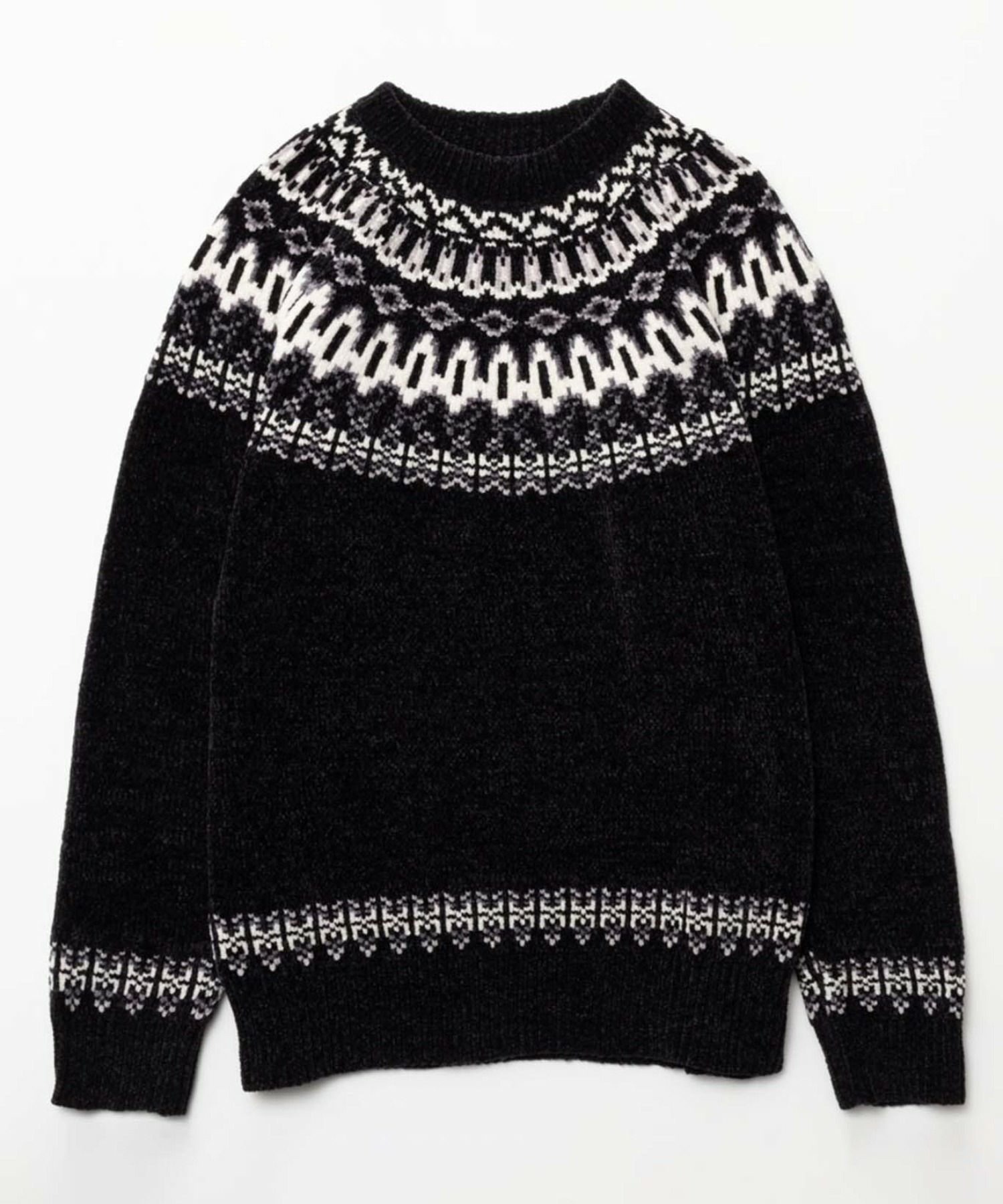 NAVY  フェアアイル柄モールニット メンズ商品サムネイル-11