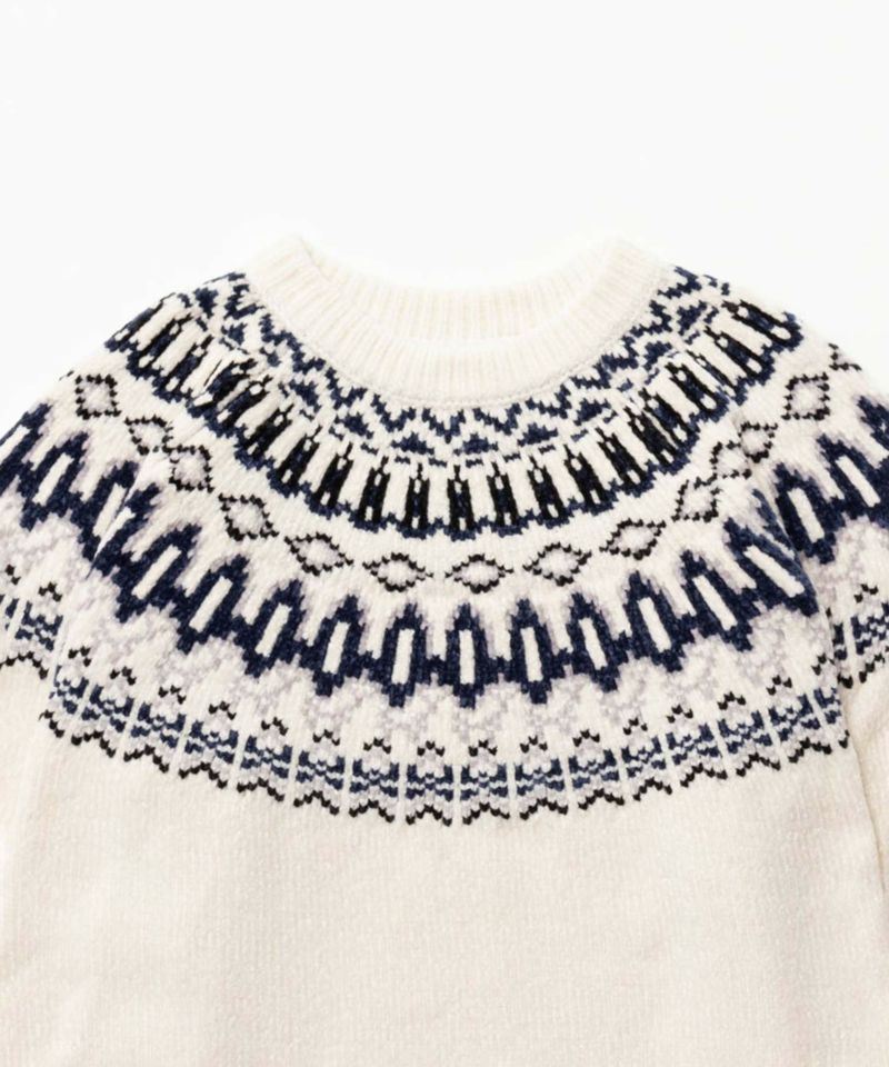 NAVY  フェアアイル柄モールニット メンズ商品画像-13