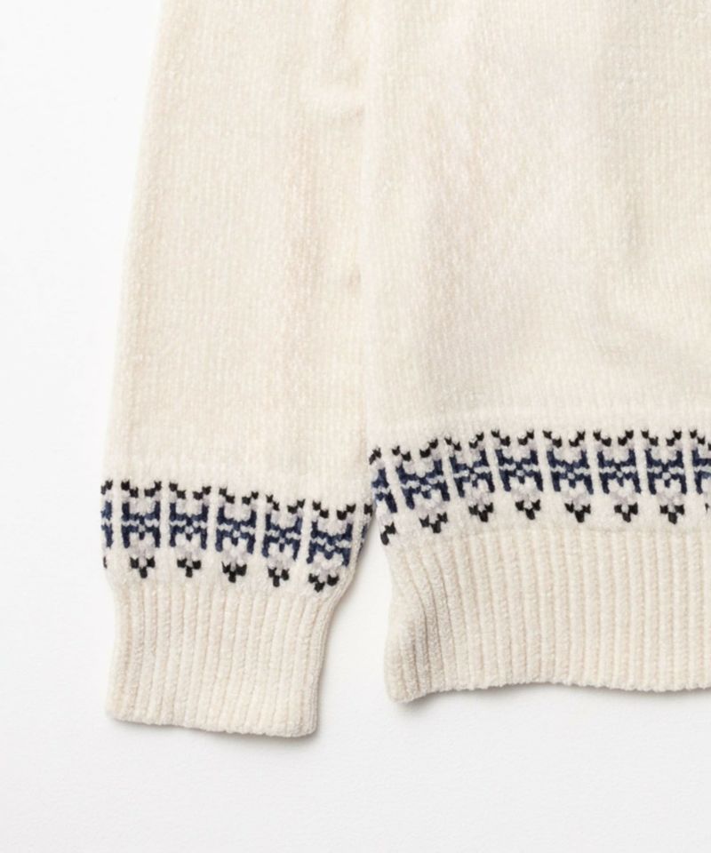 NAVY フェアアイル柄モールニット メンズ商品画像-14