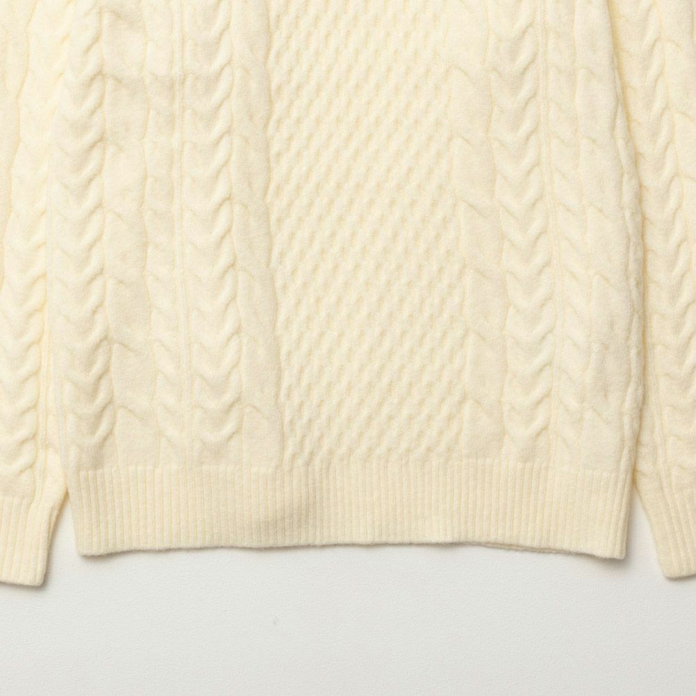 [期間限定価格]NAVY 快適ニット ケーブルクルー メンズ商品サムネイル-8