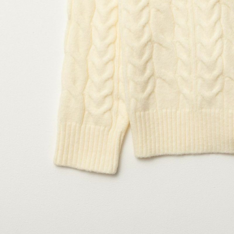 [期間限定価格]NAVY 快適ニット ケーブルクルー メンズ商品画像-9