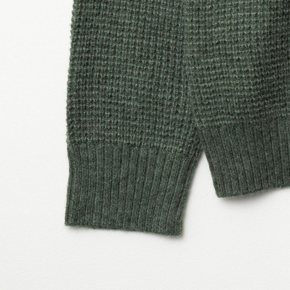 NAVY 快適ニット ワッフルクルー メンズ商品画像-9