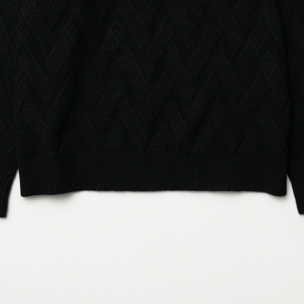 [さらに50%OFF]NAVY 快適ニット 幾何学柄モックネック メンズ商品サムネイル-8