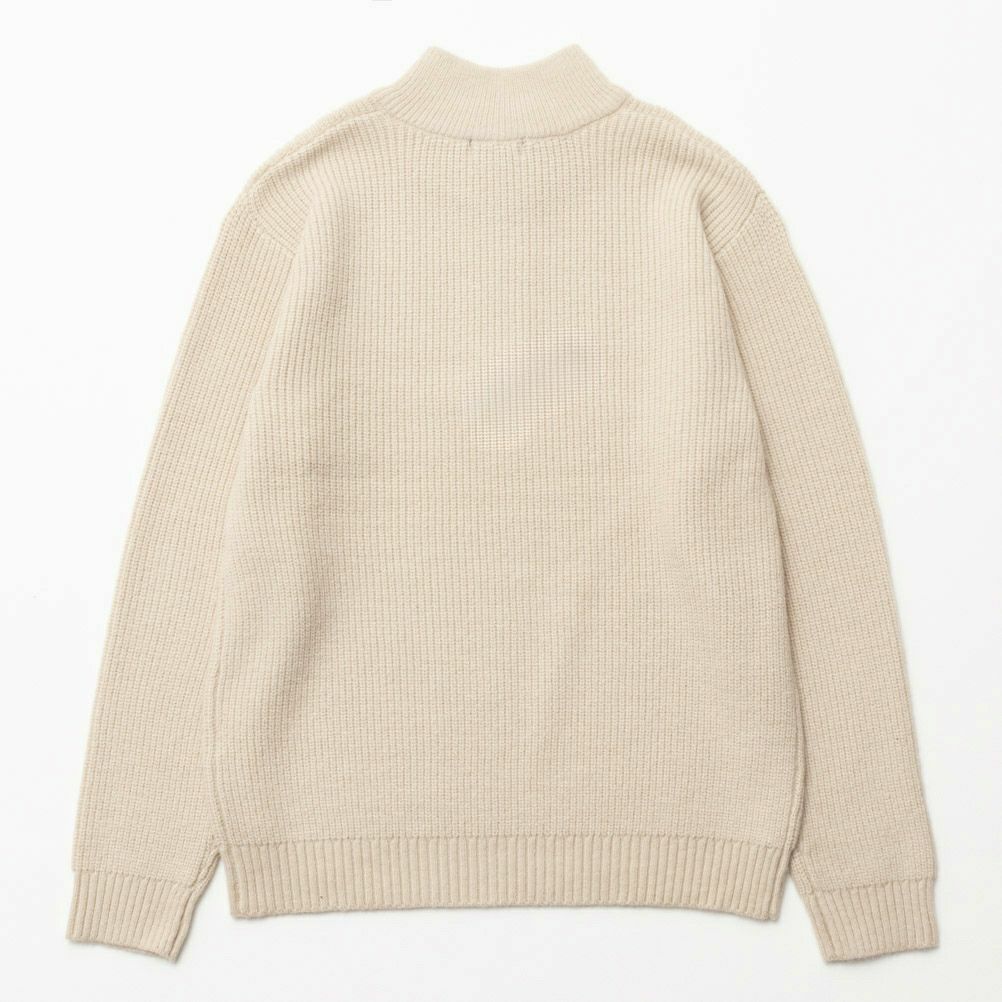 NAVY 快適ニット 畦ハーフジップ メンズ商品サムネイル-6