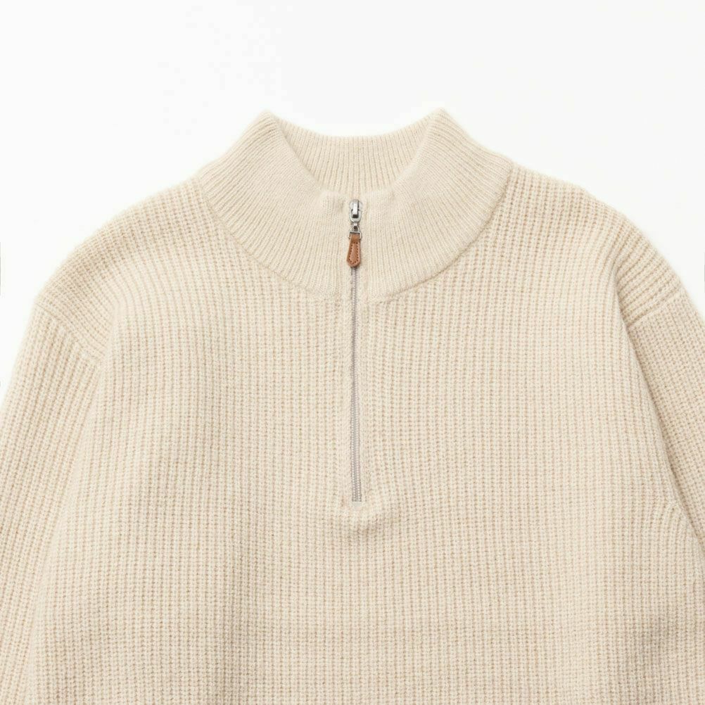 NAVY 快適ニット 畦ハーフジップ メンズ商品サムネイル-7