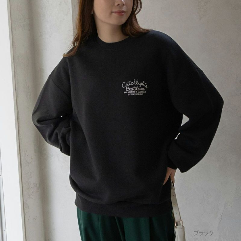 UNDERWRAPS  裏起毛刺繍ビッグトレーナー レディース商品画像-1