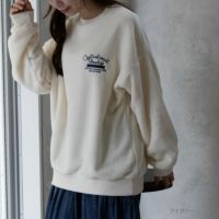 UNDERWRAPS 刺繍シャギーボアトレーナー レディース