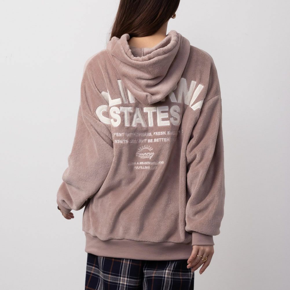 UNDERWRAPS  刺繍入り あったかシャギーボアパーカー レディース商品サムネイル-5