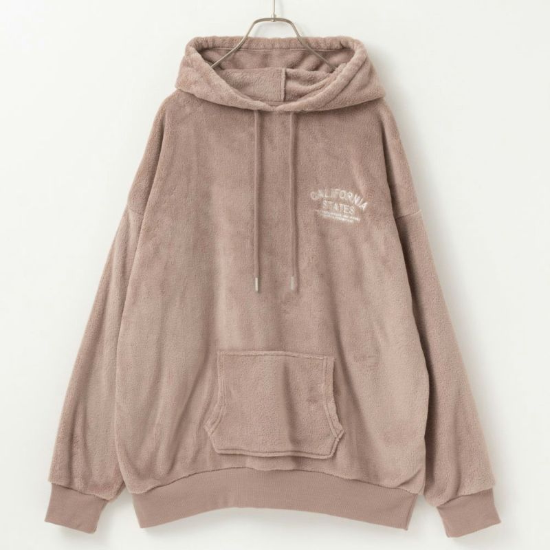 UNDERWRAPS 刺繍入り あったかシャギーボアパーカー レディース商品画像-7