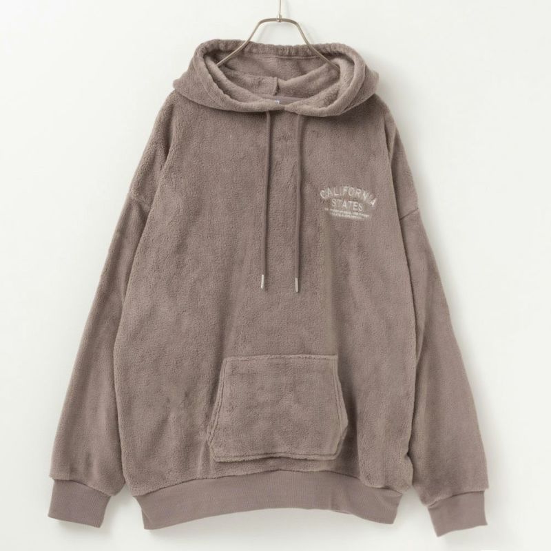 UNDERWRAPS 刺繍入り あったかシャギーボアパーカー レディース商品画像-9