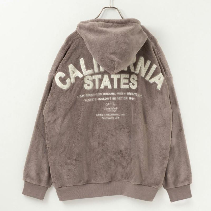 UNDERWRAPS 刺繍入り あったかシャギーボアパーカー レディース商品画像-10