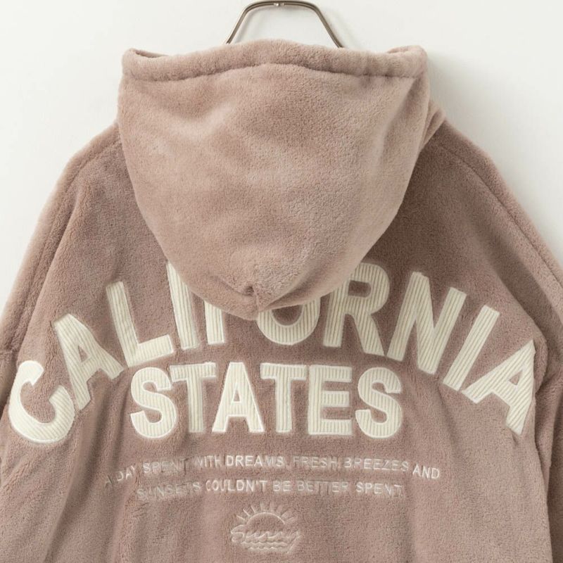 UNDERWRAPS 刺繍入り あったかシャギーボアパーカー レディース商品画像-15