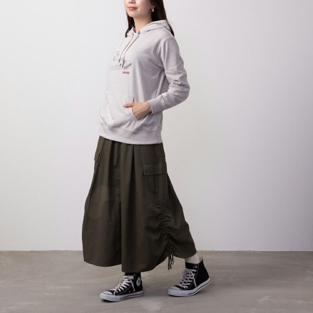 CONVERSE シューズラバープリント裏毛パーカー レディース商品画像-5