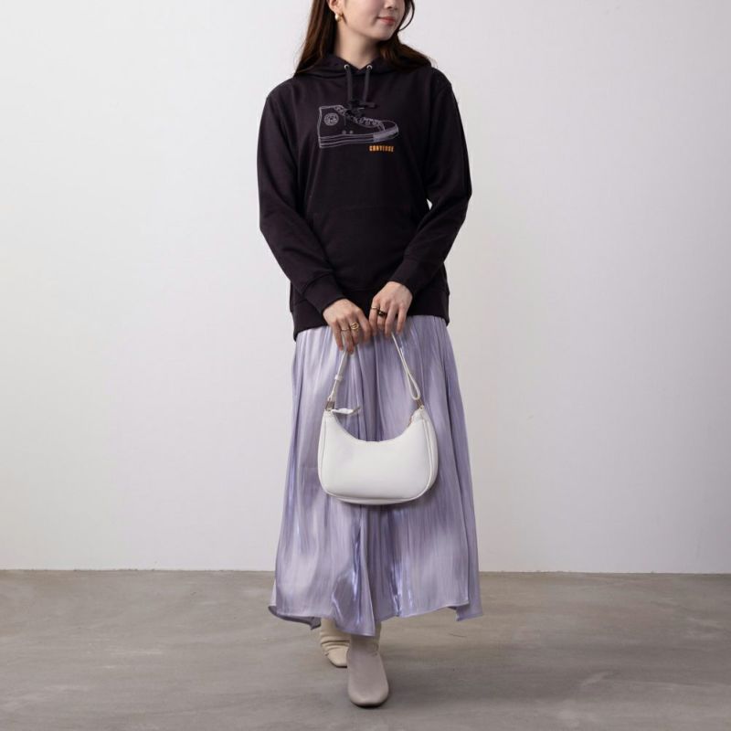 CONVERSE  シューズラバープリント裏毛パーカー レディース商品画像-9