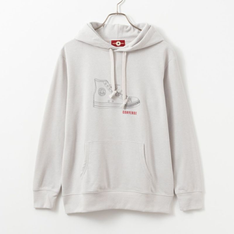 CONVERSE  シューズラバープリント裏毛パーカー レディース商品画像-11