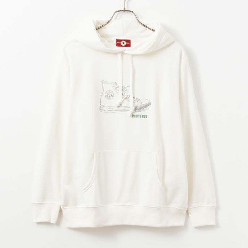 CONVERSE  シューズラバープリント裏毛パーカー レディース商品画像-13