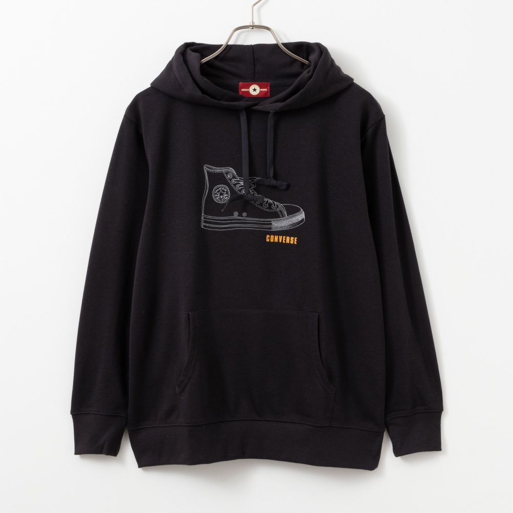 CONVERSE シューズラバープリント裏毛パーカー レディース商品画像-14