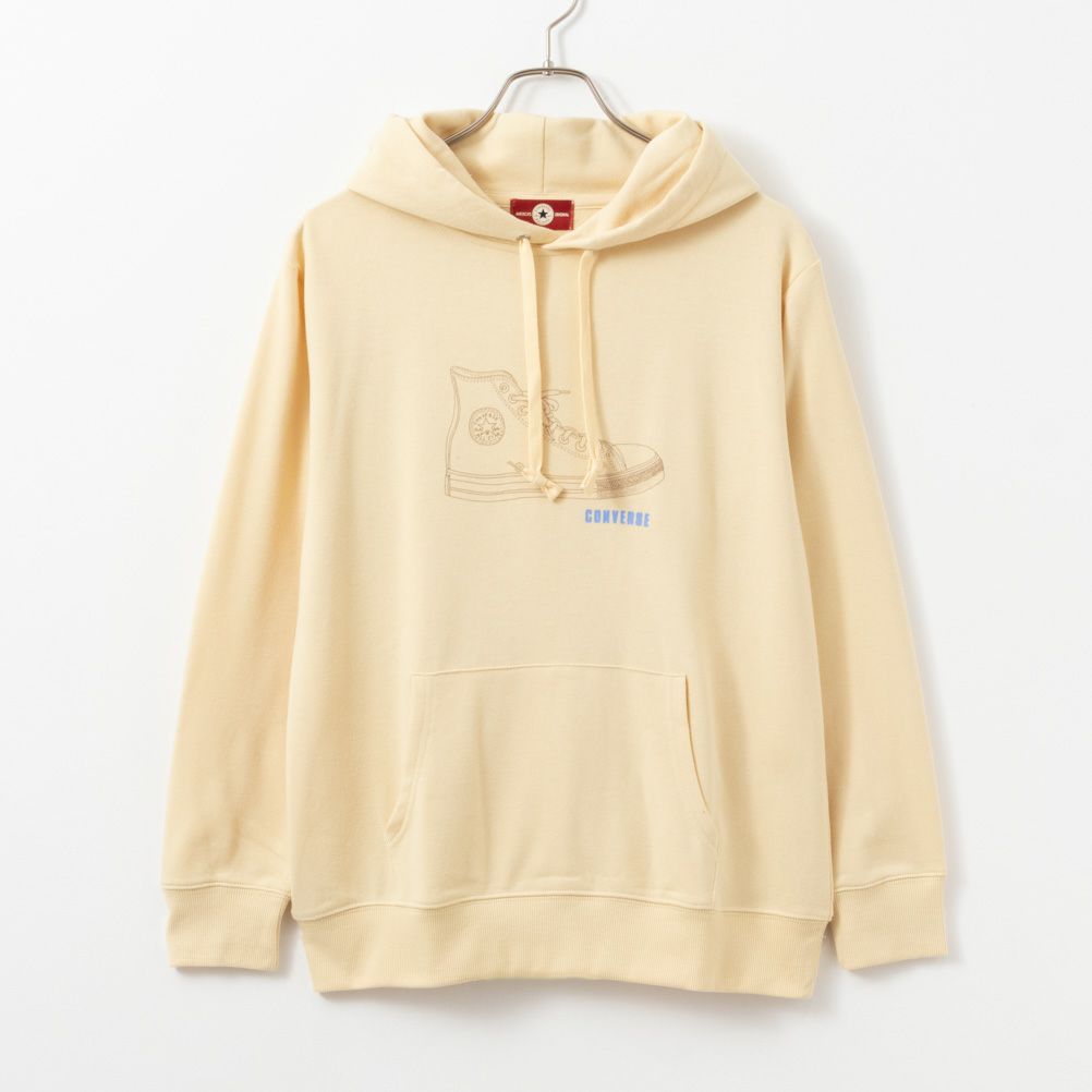 CONVERSE シューズラバープリント裏毛パーカー レディース商品画像-15
