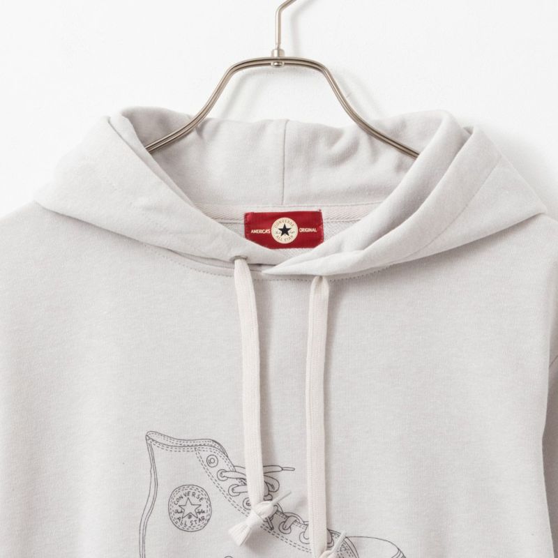 CONVERSE  シューズラバープリント裏毛パーカー レディース商品画像-16