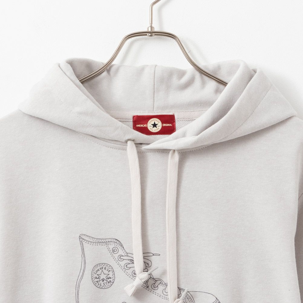 CONVERSE シューズラバープリント裏毛パーカー レディース商品画像-16
