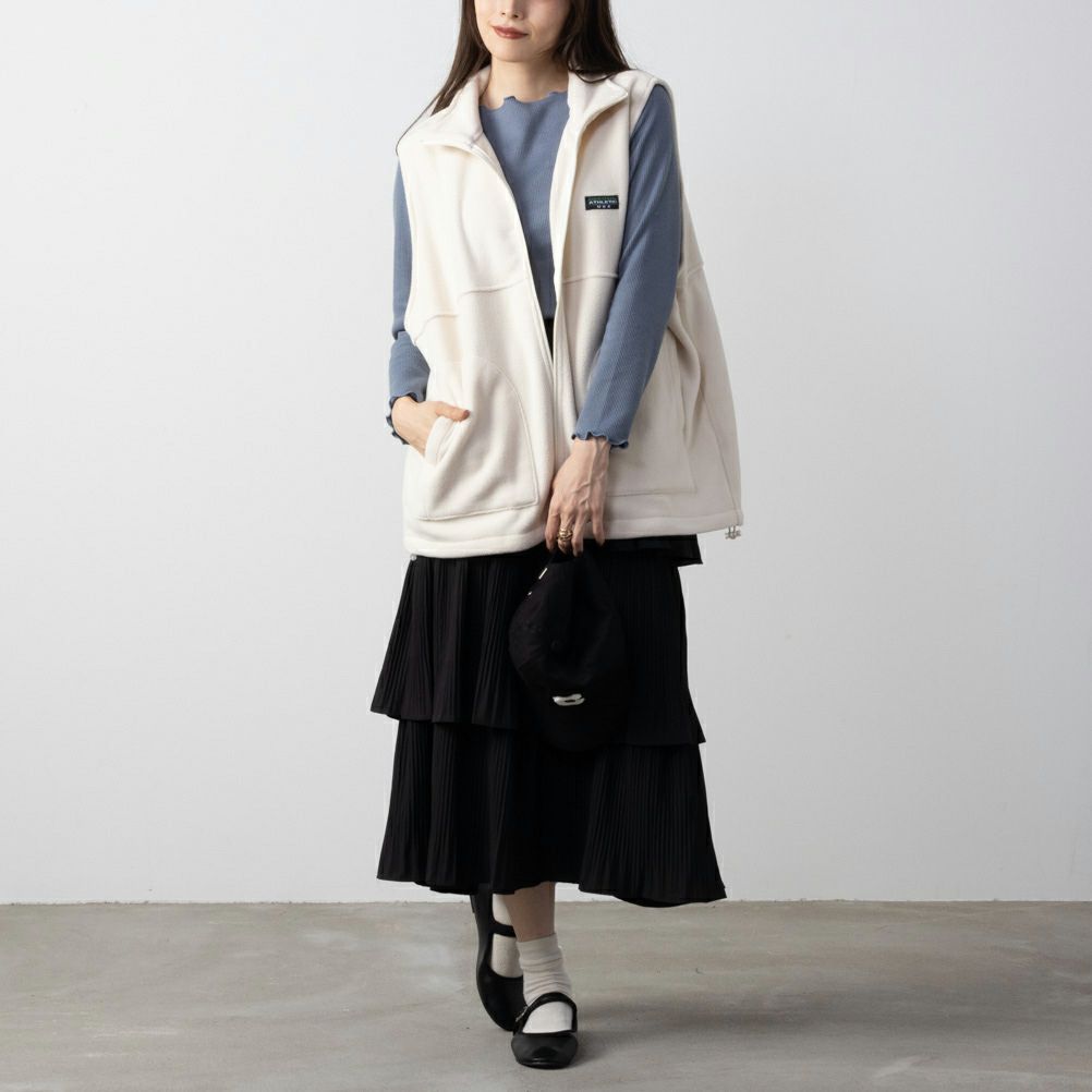 DISCUS フリーススタンドジップベスト レディース