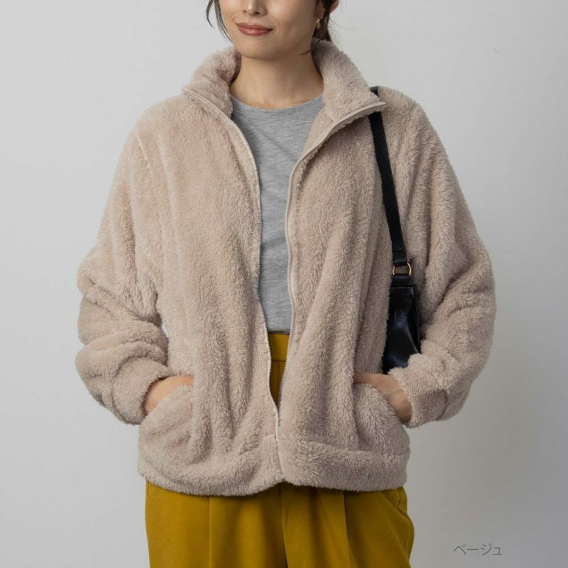 [期間限定価格]NAVY  温℃ ボアジップアップジャケット レディース商品画像-3