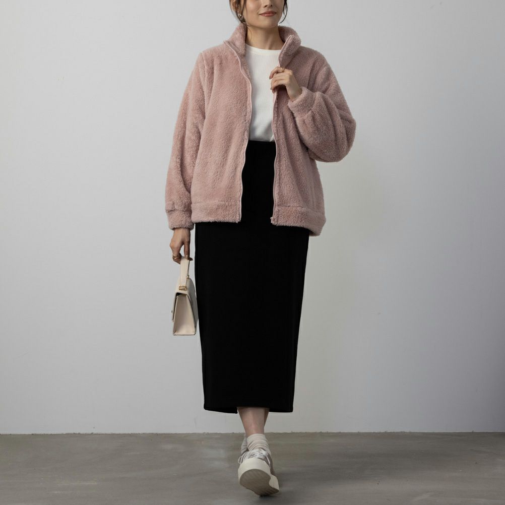 NAVY 温℃ ボアジップアップジャケット レディース