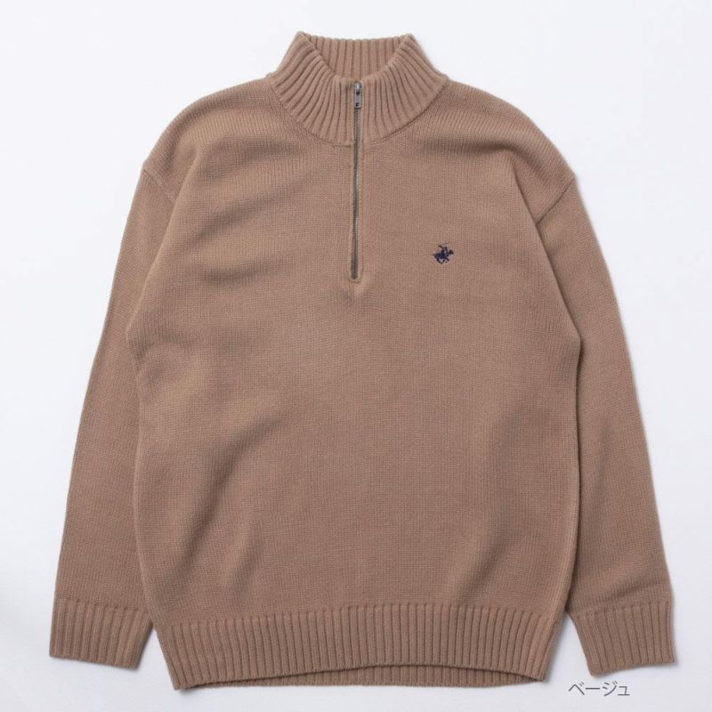 【オンラインストア限定】BEVERLY HILLS POLO CLUB  ハーフジップアップセーター メンズ商品画像-1