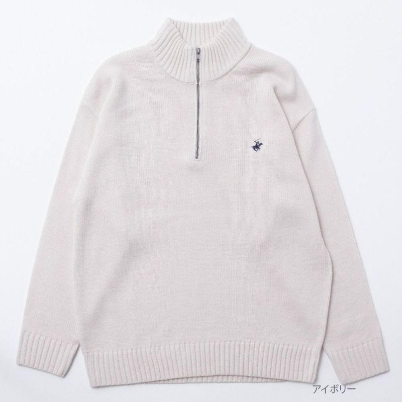 【オンラインストア限定】BEVERLY HILLS POLO CLUB  ハーフジップアップセーター メンズ商品画像-2