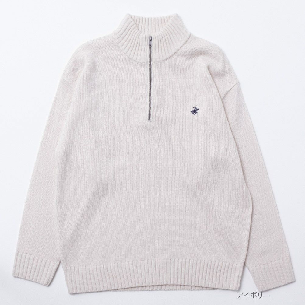 【オンラインストア限定】BEVERLY HILLS POLO CLUB  ハーフジップアップセーター メンズ商品サムネイル-2