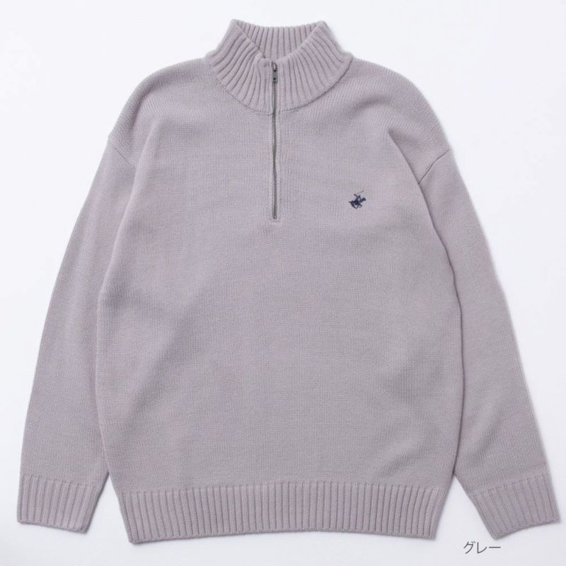 【オンラインストア限定】BEVERLY HILLS POLO CLUB  ハーフジップアップセーター メンズ商品画像-3