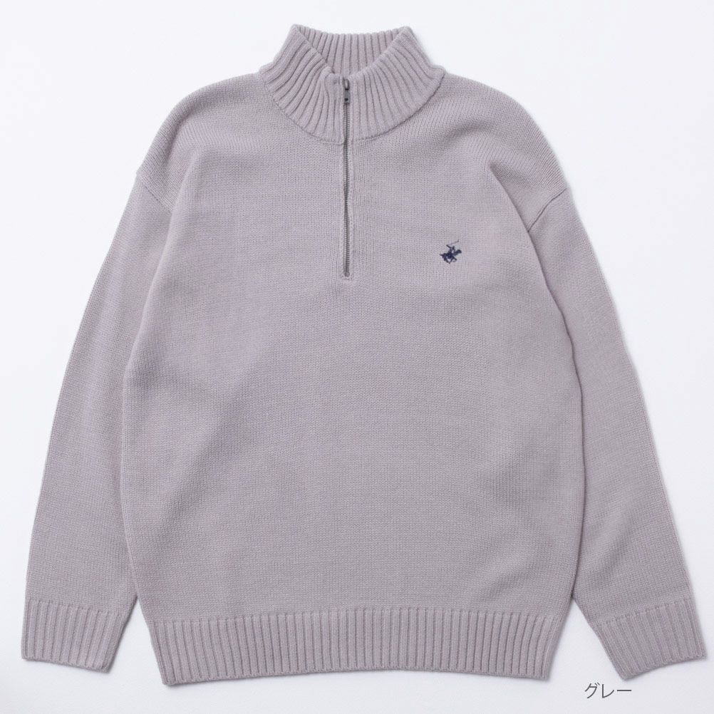 【オンラインストア限定】BEVERLY HILLS POLO CLUB  ハーフジップアップセーター メンズ商品サムネイル-3