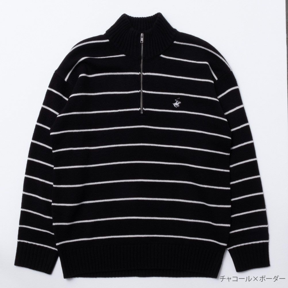 【オンラインストア限定】BEVERLY HILLS POLO CLUB  ハーフジップアップセーター メンズ商品サムネイル-4