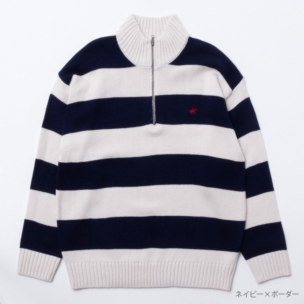 【オンラインストア限定】BEVERLY HILLS POLO CLUB  ハーフジップアップセーター メンズ商品サムネイル-6